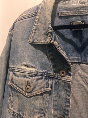 Vintage J.H. Bass & Co. Farm Jean Jacket Hand-Repaired XL